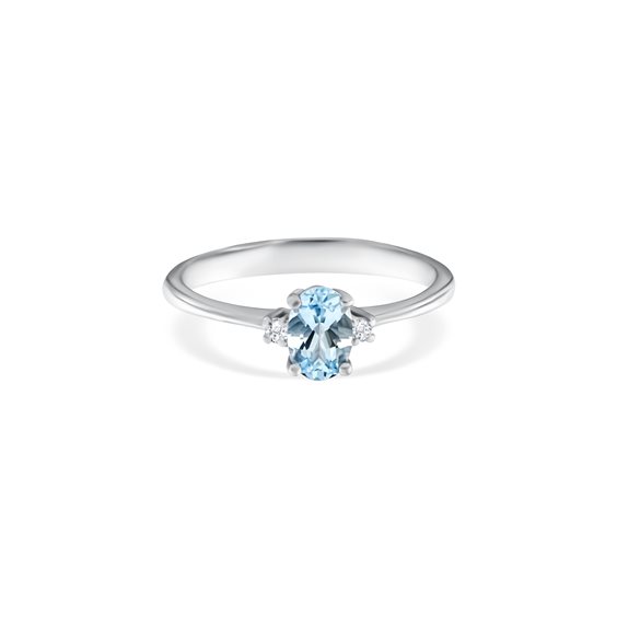 Ring Roman Gioielli Woman in White Gold Acquamarina 0.41 Ct AN.ACQ-J-2 - AN.ACQ-J-2